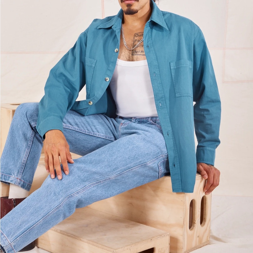 BNIB BBP Oversized Overshirt Marine Blue